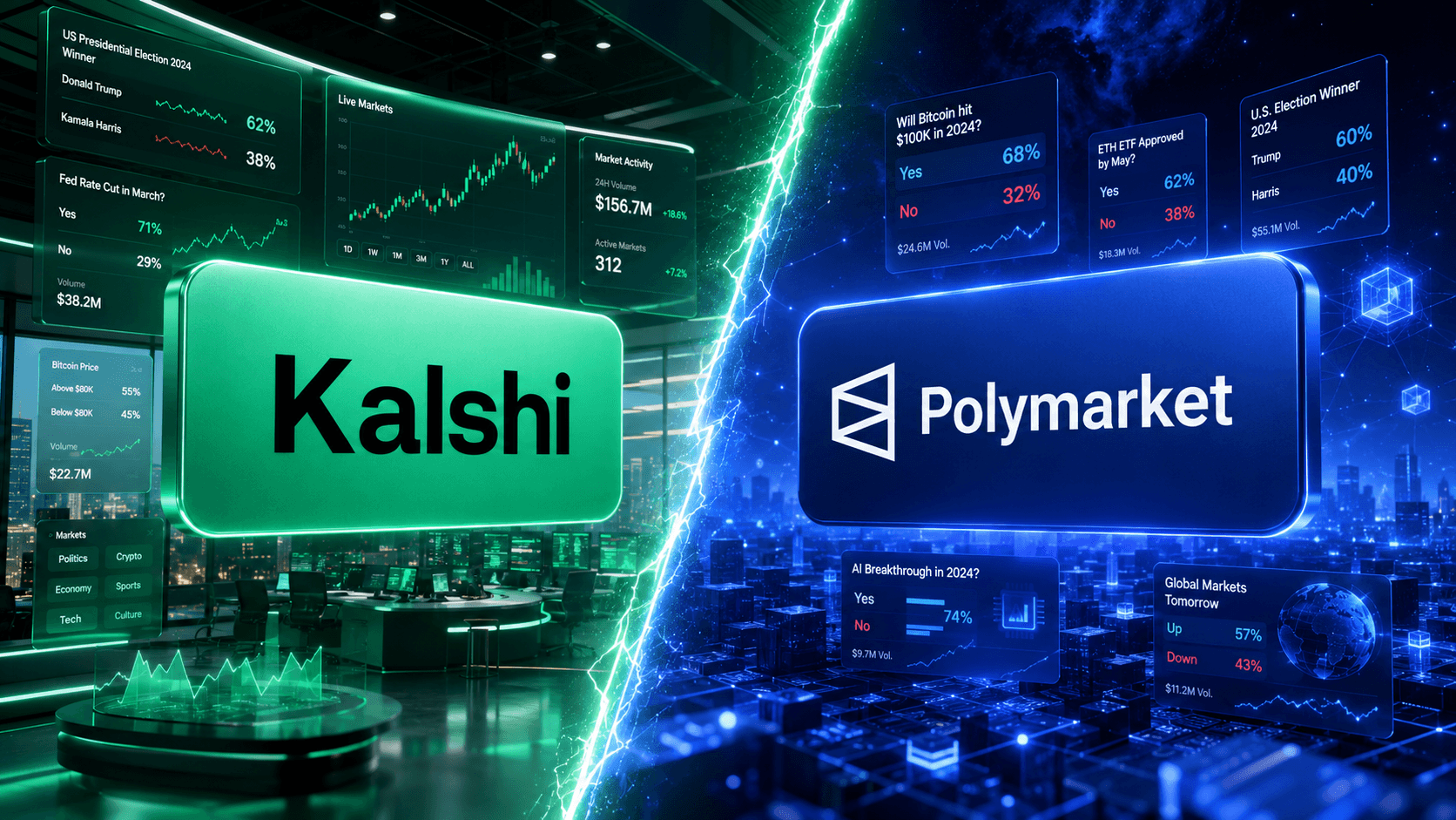 Polymarket vs Kalshi prediction market comparison 2026