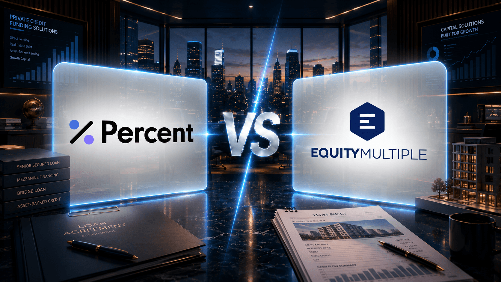 Percent vs EquityMultiple private credit and commercial real estate platform comparison 2026