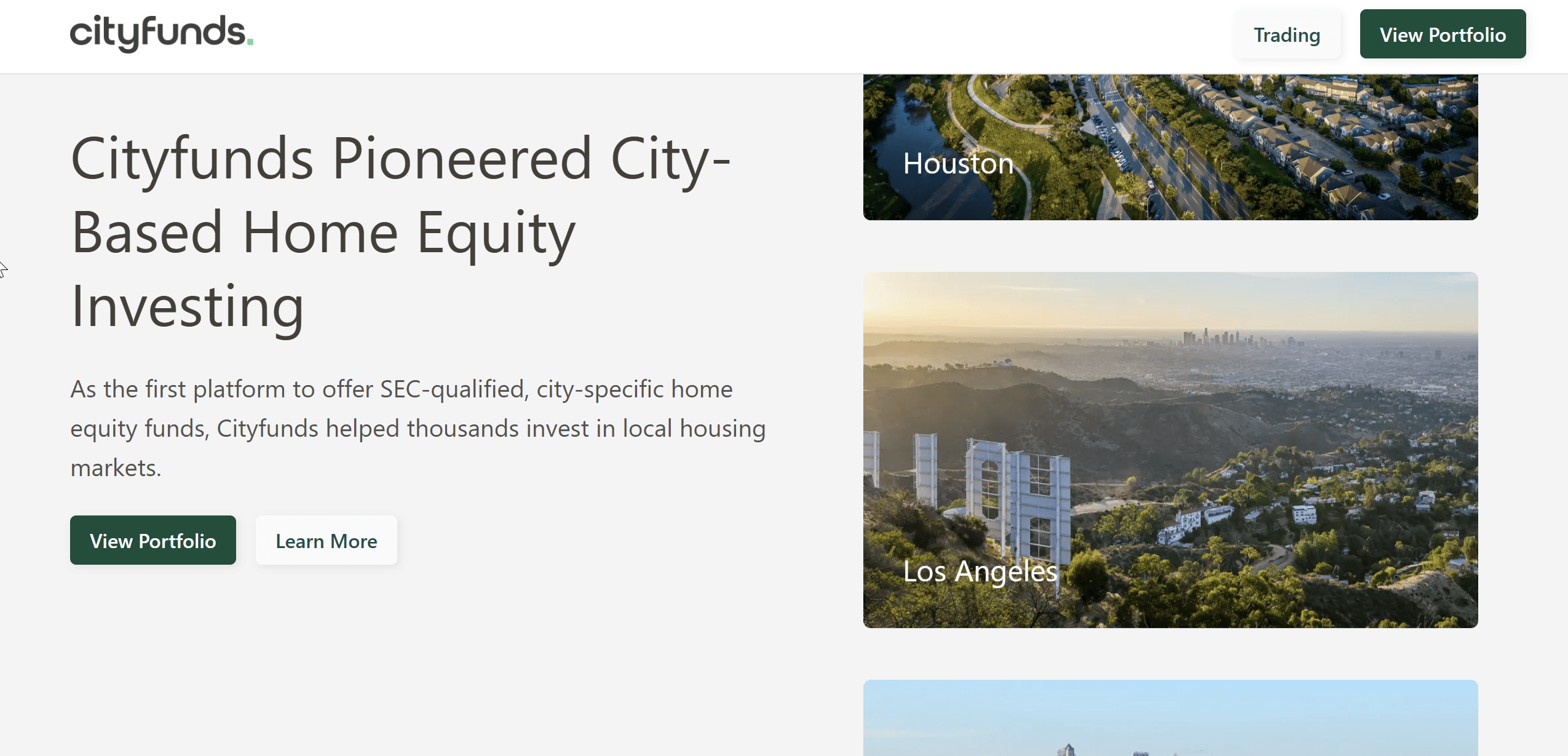 Cityfunds screenshot