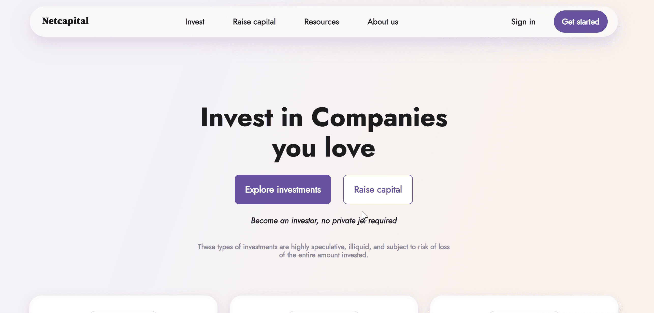 Netcapital screenshot