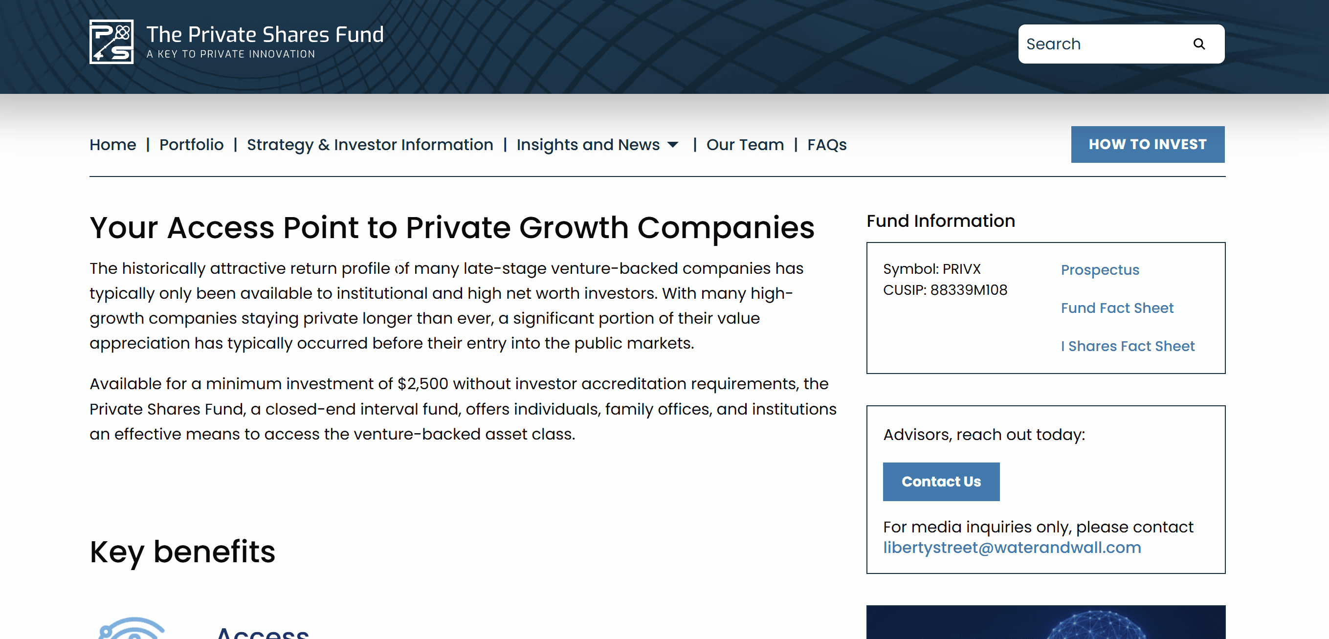 The Private Shares Fund screenshot