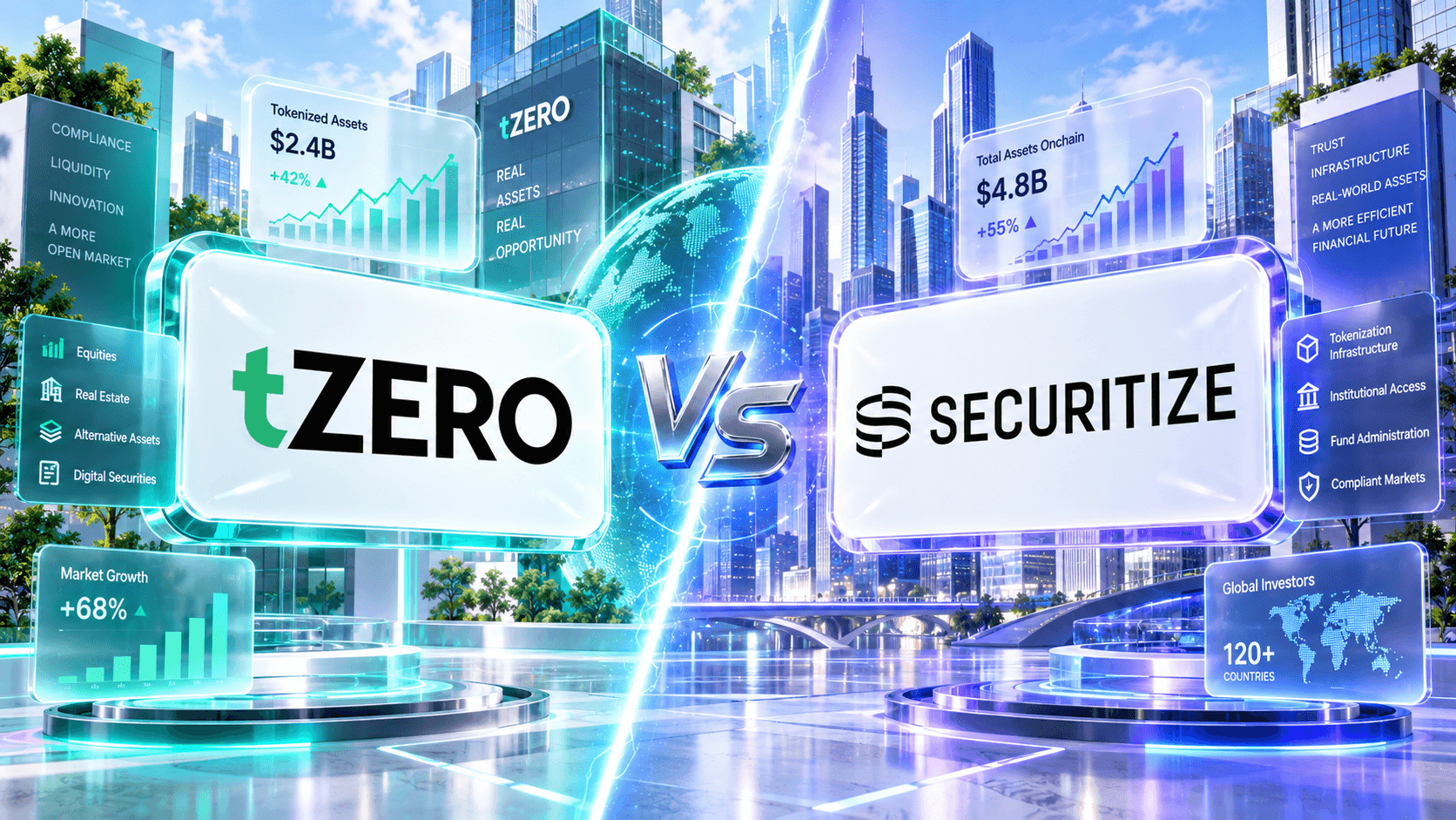 tZERO vs Securitize tokenized securities platform comparison 2026