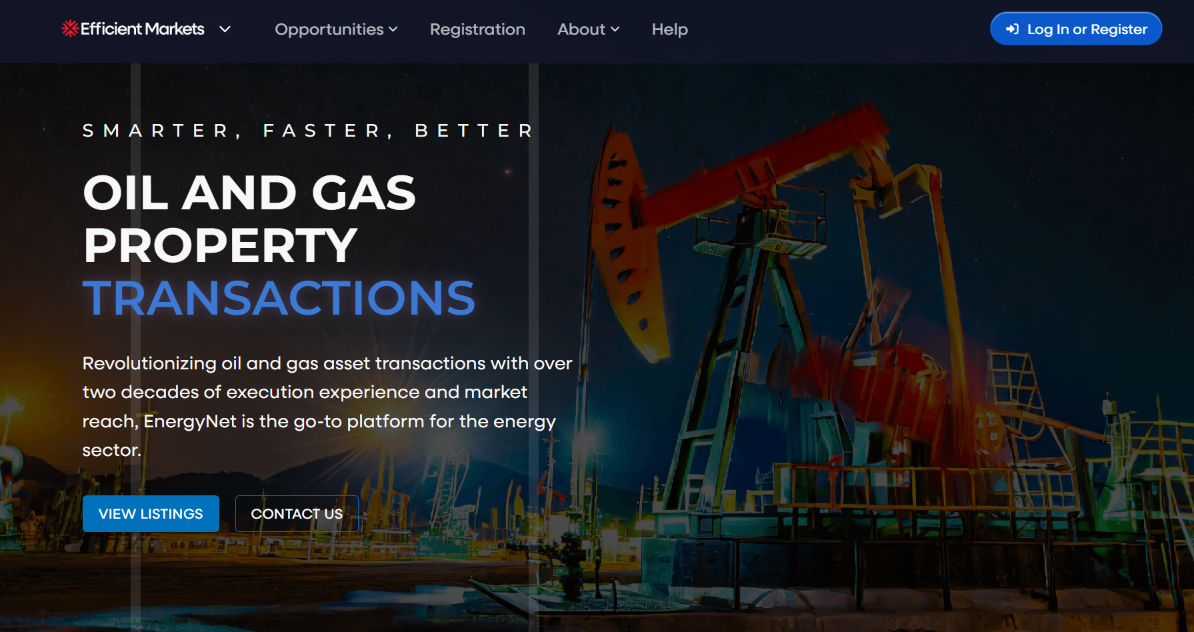 EnergyNet platform screenshot