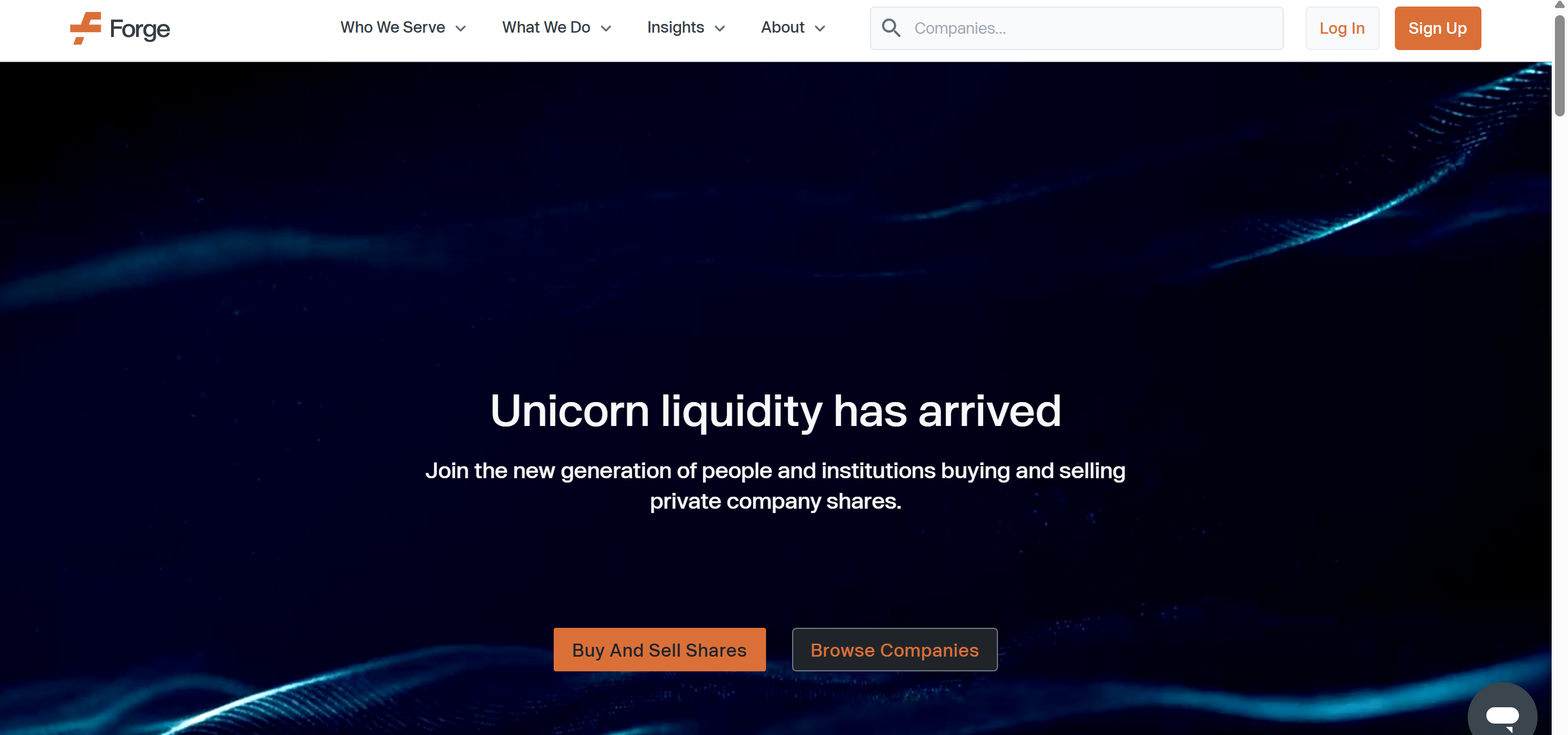 Forge Global platform screenshot